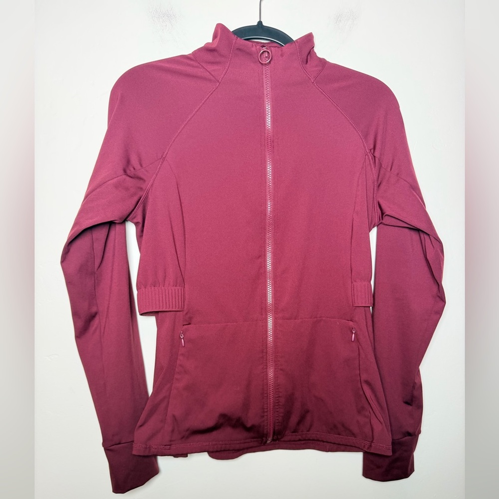 Fabletics Trinity Performance Women Burgundy Jack… - image 3